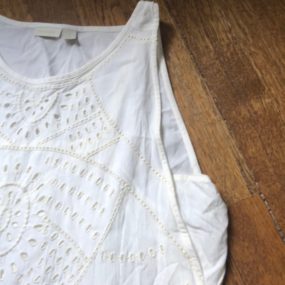 Hinge Embroidered A-line White Dress M - Picture 5 of 6